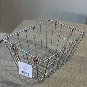 Metal Wire Storage Basket with Copper Handles - Home Accents ~New~